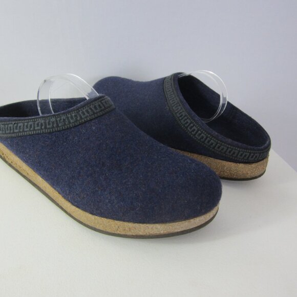 Stegmann Women 9 Navy Blue Wool Felted Clogs Slip On Mules Comfy Shoes - Picture 9 of 12